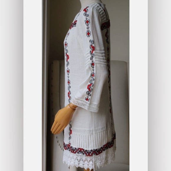 Alice + Olivia Riska Embroidered Dress Size 0 Like New - Picture 7 of 9